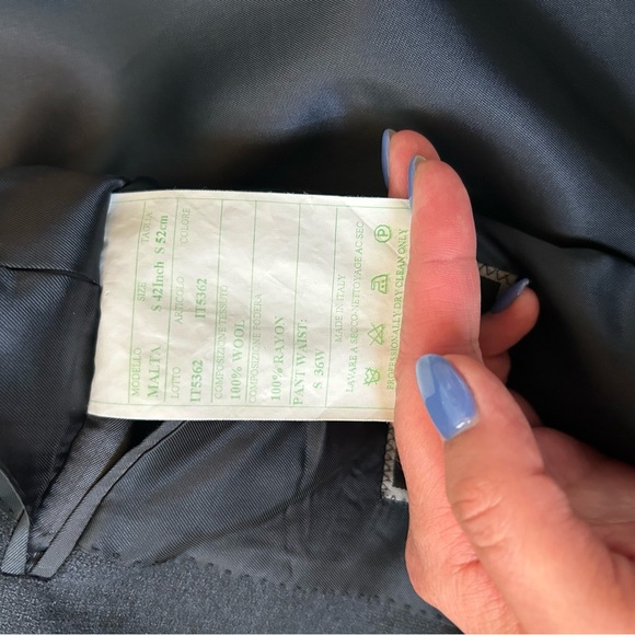 Collezione Italia VINTAGE. Made in Italy. Blue Two Piece Suit. - Picture 8 of 11